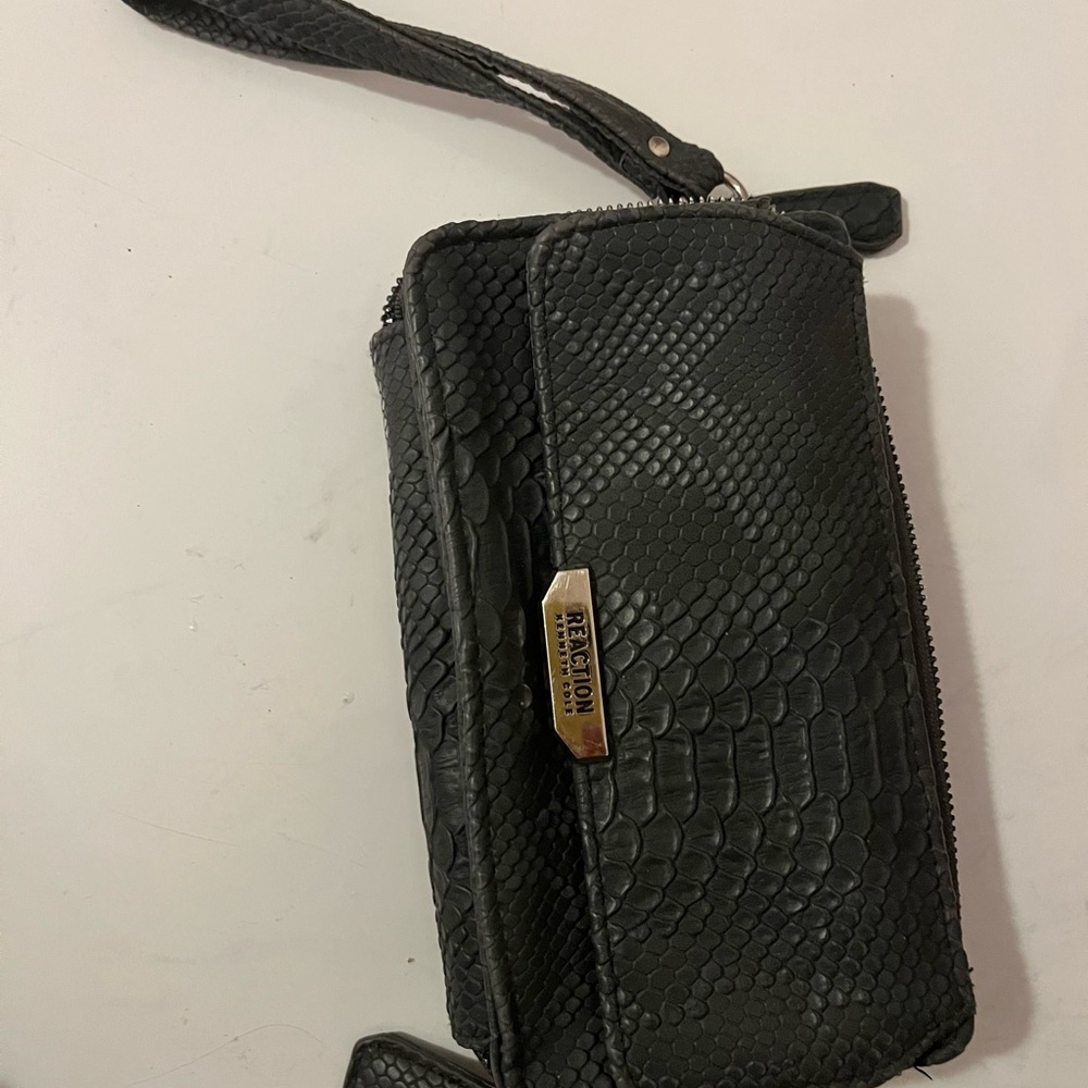Kenneth Cole Reaction Black Textured Clutch